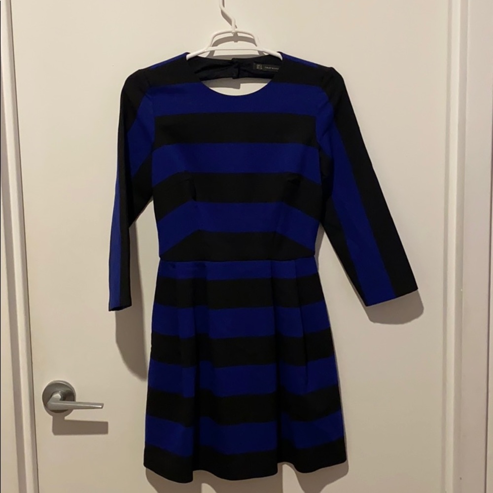 Blue and Black Mini Dress - Zara